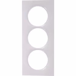 Odace - Styl - plaque - blanc (RAL 9003) - 3 postes vertical 57mm - lot de 5 - Vente par quantité indivisible de 1 - H 199mm ...
