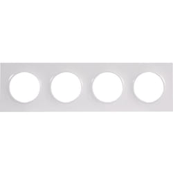 Schneider Electric - plaque odace styl schneider 4 postes - blanc S520708