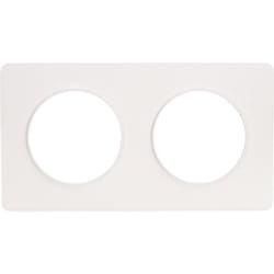 Schneider Electric - Plaque Odace Touch Schneider 2 postes Finition: Blanc