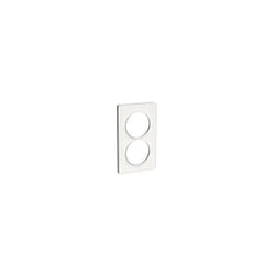 Schneider Electric Odace Touch, Plaque Blanc 2 Postes Verticaux 57mm