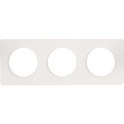 Schneider Electric - Odace Touch, plaque Blanc 3 postes horiz. ou vert. entraxe 71mm (S520806)