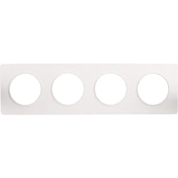 Schneider Electric - plaque odace touch schneider 4 postes - blanc S520808