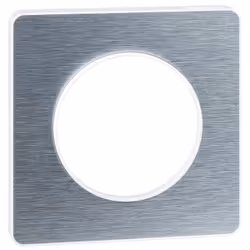 plaque de finition odace touch 1 poste aluminium brosse/plaque de finition odace touch 1 poste aluminium brosse+plaque de fin ...