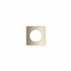 Description générale Plaque Odace Touch en bronze brossé avec liseré blanc, conçue pour habiller les appareillages électrique ...
