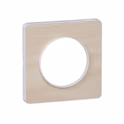 Odace - Touch - plaque - blanc et bois nordique (RAL 9003) - 1 poste - H 85mm - L 85mm - P 10mm - IK04 - IP21 D - sans halogè ...