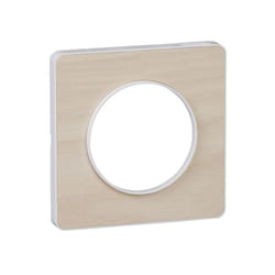 Schneider Electric - Odace Touch, plaque Bois nordique avec liseré Blanc 1 poste (S520802M)