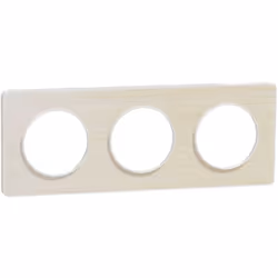 Plaque odace touch matière avec liseré blanc entraxe 71mm. 11 couleurs possibles : alu brossé,aluminium martelé, bronze bross ...