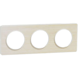 Schneider Electric - Odace Touch plaque horiz./vert. entraxe 71mm schneider Entraxe en mm: 71mm - Nombre de Poste: 3 - Gamme: bois nordique