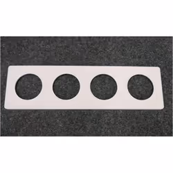 Plaque de finition 4 postes bois nordique avec liseré blanc 8 modules horiz-vert entraxe 71mm série Odace Touch SCHNEIDER 44, ...