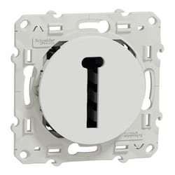 Schneider Electric Odace S520496 prise de courant Blanc