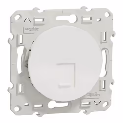 Schneider Electric Odace S520471, RJ-45, UTP, Intégré, Blanc, Polybutylene terephthalate (PBT), Brillant