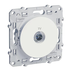 Schneider Electric - prise rj45 odace grade 3 (multimedia) cat.6 stp 'a vis blanc