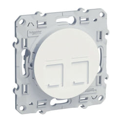 Schneider Electric - Odace prise double RJ45 grade 3 multimédia cat. 6 stp à vis schneider Type: vis - Nombre de Poste: 1 - Gamme: enjoliveur blanc