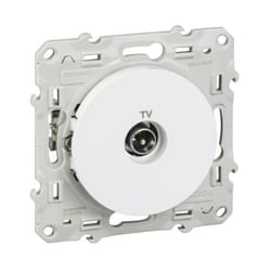 Schneider Electric - Odace, prise tv Blanc, à griffes (S525445)