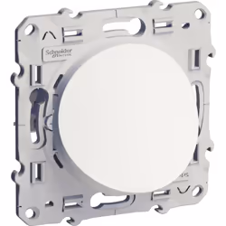Odace - sortie de câble - blanc RAL 9003 brillant - Fixation avec griffes ou par vis - Pour câble ø 6 à 12 mm - 1 x 1.5…2.5 m ...