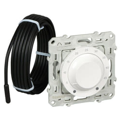 Schneider Electric - Odace, thermostat Blanc, 10 a pour plancher chauffant, livré avec sonde (S520507)
