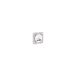 Schneider Electric - Odace - prise usb double - type a+c - Blanc - 5 Vcc - 2,4A (S520401)