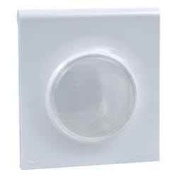 Odace Styl Pratic, plaque Blanc avec couvercle souple translucide 1 poste IP44 (S520772)