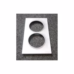 Plaque de finition 2 postes couleur gris aluminium 4 modules verticaux entraxe 57mm série Odace Styl SCHNEIDER 7,182 2 360648 ...