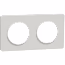 Plaque odace touch matière avec liseré blanc entraxe 71mm. 11 couleurs possibles : alu brossé,aluminium martelé, bronze bross ...