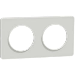 Schneider Electric - Odace Touch plaque horiz./vert. entraxe 71mm schneider Entraxe en mm: 71mm - Nombre de Poste: 2 - Gamme: translucide blanc