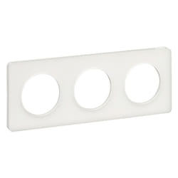 Schneider Electric - Odace Touch, plaque Translucide Blanc 3 postes horiz./vert. entraxe 71mm (S520806R)