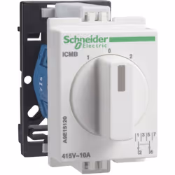 Acti9 iCMB commutateur rotatif bipolaire avec rappel à zéro 10A 2 Pôles 415VCA SCHNEIDER A9E15120 Acti9, iCMB commutateur rot ...