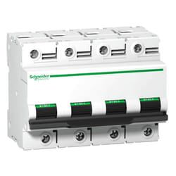 Schneider Electric - Interrupteur magnétothermique 4P 80A 10KA c 6 modules A9N18372