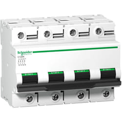 Disjoncteur C120N 4P 63 a courbe d 10 kA schneider A9N18390