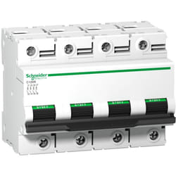 Disjoncteur C120N 4P 100 a, courbe d, 10 kA - A9N18392