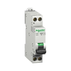 Schneider Electric - Disjoncteur magnéto-thermique Schneider 1 module 1P+N 6A