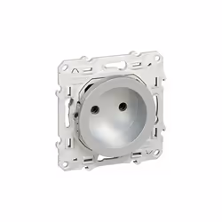 schneider electric s530033 : prise de courant 2 pôles 16 ampères - alu - fixation par vis - bornes à vis. caractéristiques de ...