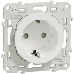 Schneider Electric - Odace prise de courant 2P+T standard allemand à vis connexion à vis schneider Type: vis - Nombre de Poste: 1 - Gamme: enjoliveur