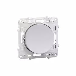 SCHNEIDER Odace Bouton poussoir aluminium - S530206 Ce bouton poussoir de la gamme Schneider Odace permet de contrôler un écl ...