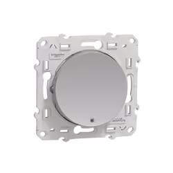 Odace - bouton-poussoir - sans marquage - lumineux - aluminium - Fixation par vis - 2 bornes sans vis - 10 A - 250 V CA 50/60 ...