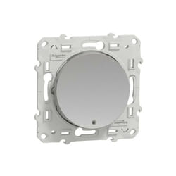 Schneider Electric - Odace, poussoir lumineux Alu, 10 a, à vis, led bleu 0,15 mA localisation (S530276)