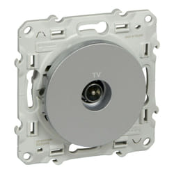 Schneider Electric - schneider odace prise tv aluminium - S530445