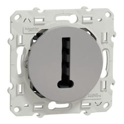 Schneider Electric Odace S530496 prise de courant Aluminium