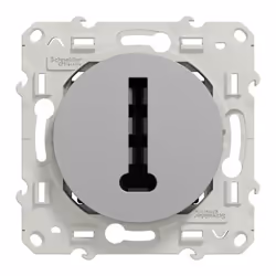 Schneider Electric Odace S530496 prise de courant Aluminium