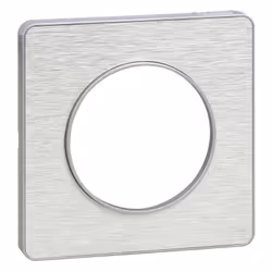 Odace - Touch - plaque - aluminium et aluminium brossé - 1 poste - H 85mm - L 85mm - P 10mm - IK04 - IP21 D - sans halogène