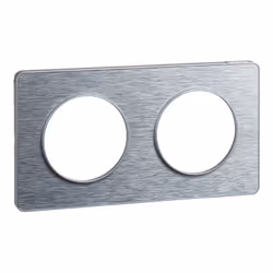 Odace - Touch - plaque - aluminium et aluminium brossé - 2 postes horizontal 71mm 2 postes vertical 71mm - H 85mm - L 156mm - ...