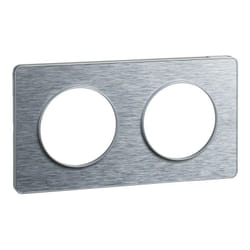Schneider Electric - S530804J cadre touch 2 ELEMENT, aluminium brossé