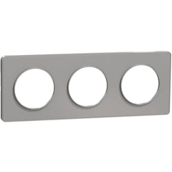 Schneider Electric - Odace Touch, plaque Alu 3 postes horiz. ou vert. entraxe 71mm (S530806)