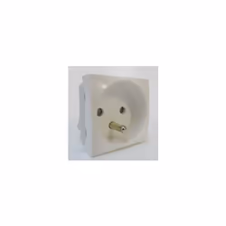 Prise 2P+T 16A blanc polaire format 45X45mm 2M bornes auto anti-microbien sans support ni plaque ALTIRA SCHNEIDER ALB47277 Ta ...