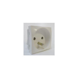 Schneider Electric - Prise 2P+T 16A blanc polaire format 45X45mm 2M bornes auto anti-microbien sans support ni plaque altira schneider ALB47277
