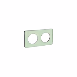 Descriptif Odace Touch, plaque Translucide Verre avec liseré Alu 2 postes horiz./vert. 71mm Référence Schneider Electric S53