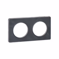 Odace - Touch - plaque - aluminium et ardoise - 2 postes horizontal 71mm 2 postes vertical 71mm - H 85mm - L 156mm - P 10mm - ...