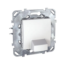 Schneider Electric - Sortie de cable 16A blanc à encastrer avec support 2 modules 3 bornes fixation griffes sans plaque série unica