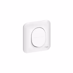 Interrupteur va-et-vient 10A encastré blanc complet avec plaque bornes auto fixation vis/griffes OVALIS Appareillage mural de ...