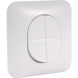 Schneider Electric - interrupteur double va-et-vient ovalis schneider 10A blanc ral 9003 S266214